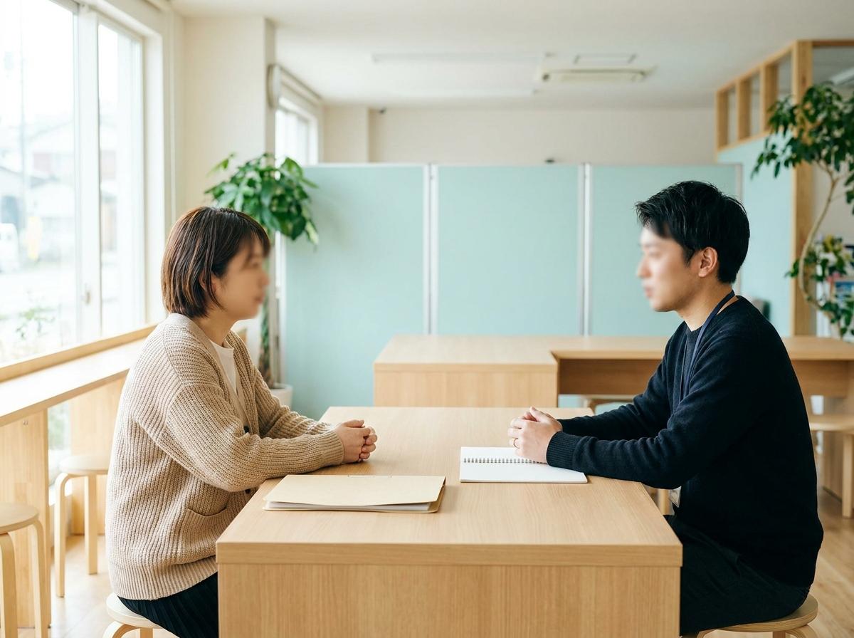 생활 상담을 시작하는 상황을 표현한 일본의 상담 창구 예시