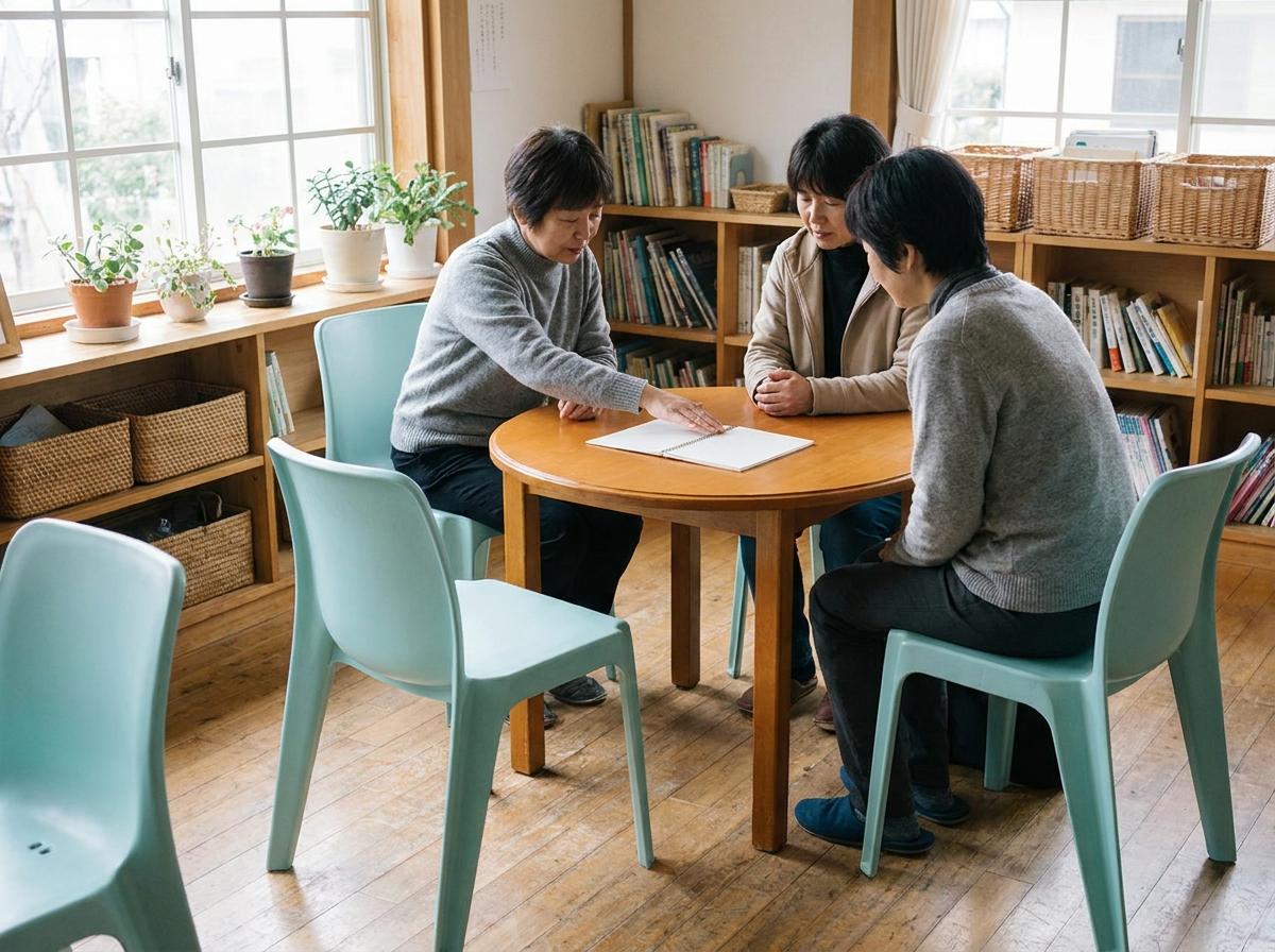 일본어를 가르치는 활동을 떠올리는 교실 연출 장면